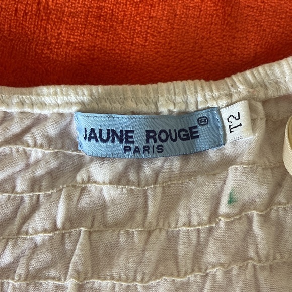 French Jaune Rouge strappy, light fabric top.Creamy pale vanilla ( not white) - Picture 10 of 13